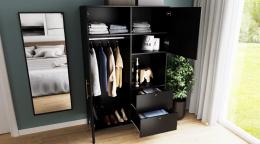 ARMARIO 120 CM LANZZI NEGRO