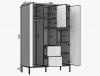 Foto ARMARIO 135 CM LANZZI NEGRO MATE/ROBLE ARTESANAL