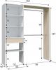 Foto Armario-vestidor con estantes y un cajón REF: 0R8558O - HERA, Roble/Blanco