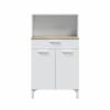 Foto Auxiliar de cocina 2 puertas con cajón REF: 0F9920A – Fast, blanco artik - roble canadian