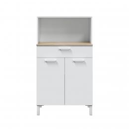 Auxiliar de cocina 2 puertas con cajón REF: 0F9920A – Fast, blanco artik - roble canadian
