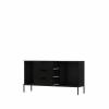 Foto CÓMODA 150 CM MEORATI NEGRO MATE/ROBLE
