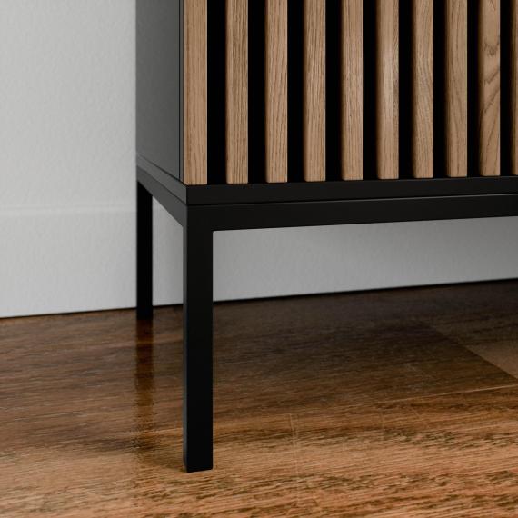 Foto CÓMODA 150 CM MEORATI NEGRO MATE/ROBLE