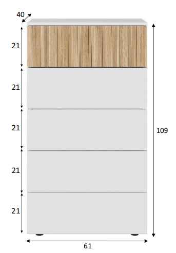 Photo Dresser 5 drawers REF: 0E7821A - ETHNA