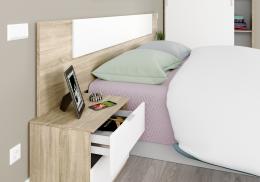 Cabezal+2 mesitas REF: 016075F - NOON PLUS, blanco artik roble canadian