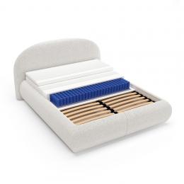 Cama 140/160/180 x 200 + colchón topper almacenaje - MOET Crema