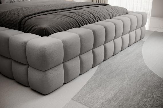 Photo Bed 140/160/180x200 - Dizzle, Grey