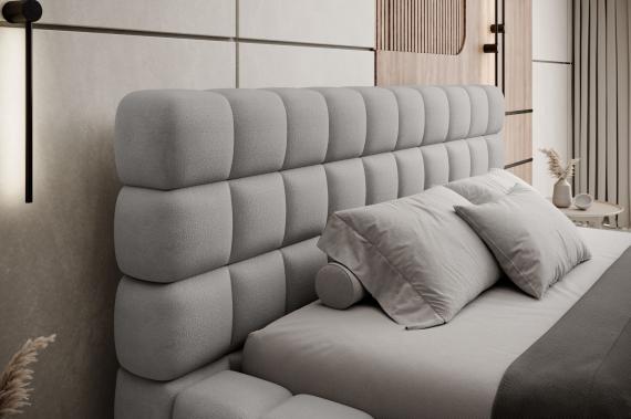Photo Bed 140/160/180x200 - Dizzle, Grey