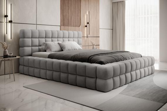 Photo Bed 140/160/180x200 - Dizzle, Grey