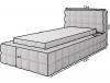 Photo Bed 140/160/180x200 - Dizzle, Grey