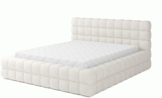 Photo Bed 140/160/180x200 - Dizzle, White