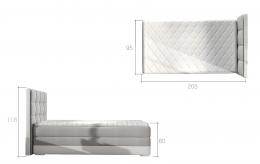 Cama 90x200 - Aster, Gris