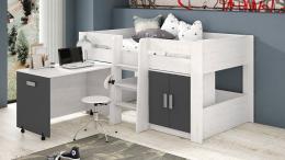 CAMA BLOCK C/MESA ESTUDIO MOD.DONALD ANDERSEN-GRAFITO