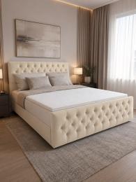 CAMA BOXSPRING CHESTER BEIGE 160x200