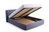 Photo Bed, headboard, metal frame, gas lift, storage compartment - WOOD Gray, 160 x 200 cm