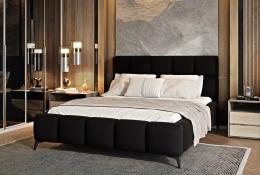 Cama con somier metálico, sistema elevador de gas y arcón almacenamiento MIST NEGRO