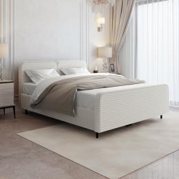 Cama+colchon+tooper+contenedor de ropa - crema LIMA