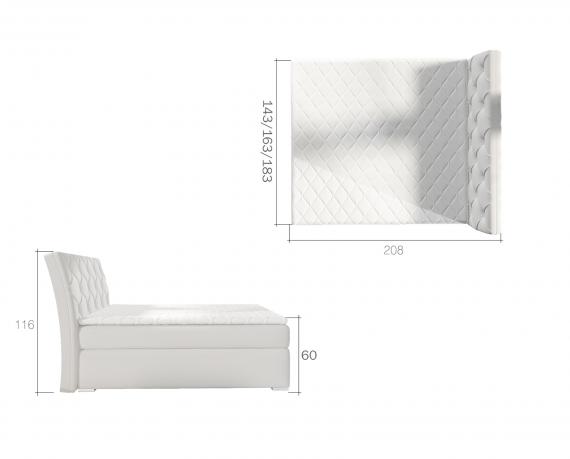 Foto Cama con Contenedor - Balvin, 140/160/180 x 200cm, Marrón