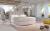 Bed with LED lights, upholstered, with storage boxes, mattress, headboard and topper – Basilio, 140/160/180 x 200cm, Beige