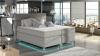 Photo Bed with LED lights, upholstered, with storage boxes, mattress, headboard and topper 140/160/180 x 200cm – Basilio, Gray