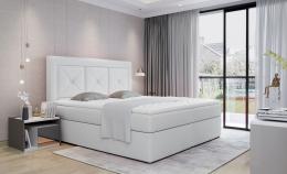 Cama Continental Con Contenedor - Idris, 140/160/180 x 200cm, Blanco/Polipiel