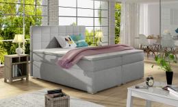Cama de matrimonio tapizada con almacenaje – Alice, 140/160/180 x 200cm, Gris