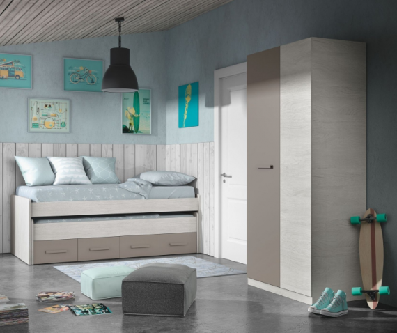 Photo Double bed+2 drawers REF: 1S7432Y - ARES PLUS