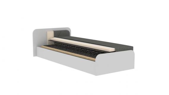 Foto Cama infantil PARYS 90x200 + arcon, gris