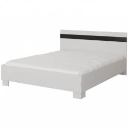 Cama - Lucca, blanco - negro, 160 x 200cm