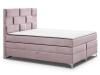 Foto CAMA CONTINENTAL BOXSPRING I TAPIZADA I CON ARCONES I COLCHÓN DOBLE I CABECERO I TOPPER I MALIBU 3D ROSA