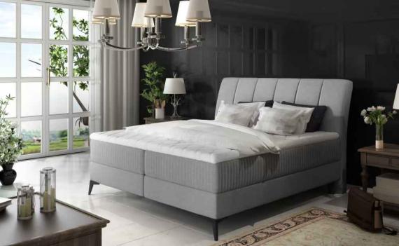 Photo Box double bed - 140/160/180 x 200cm - ADERITO, Gray
