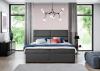 Фото Двуспальная кровать Boxspring 145/165/185 x 200 см - AMBER, белый/эко-кожа