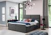 Фото Двуспальная кровать Boxspring 145/165/185 x 200 см - AMBER, серый