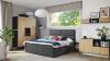Photo Double box spring bed 145/165/185 x 200cm - AMBER, Pink