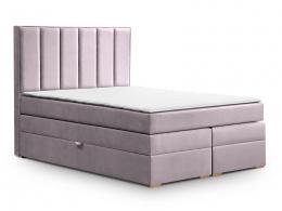 Cama con colchón doble: inferior bonell, POCKET top + topper visco gratis - Malaga, Rosa