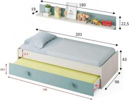 Cama doble+estante REF: 0J7447Y - ENJOY
