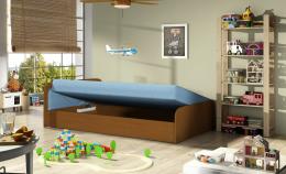Cama infantil PARYS 90x200 + arcon azul