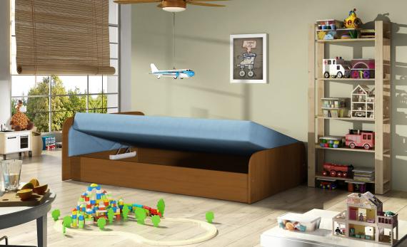 Foto Cama infantil PARYS 90x200 + arcon azul