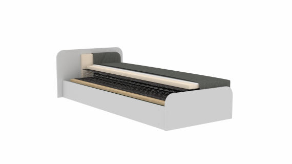 Foto Cama infantil PARYS 90x200 + arcon azul
