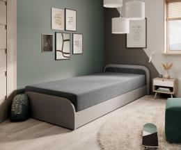 Cama infantil PARYS 90x200 + arcon, gris