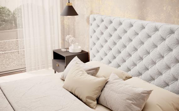 Foto Cama con somier metálico, sistema elevador de gas y arcón de almacenamiento PRINCCE blanco