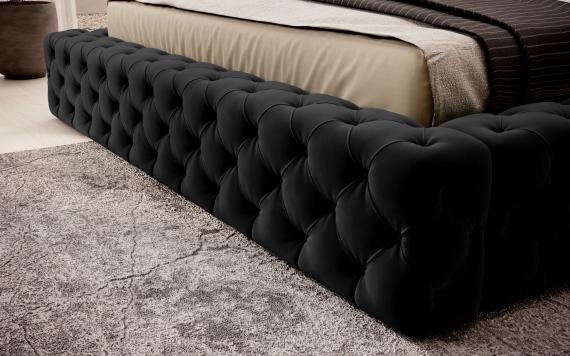 Foto Cama con somier metálico, sistema elevador de gas y arcón de almacenamiento PRINCCE Negro