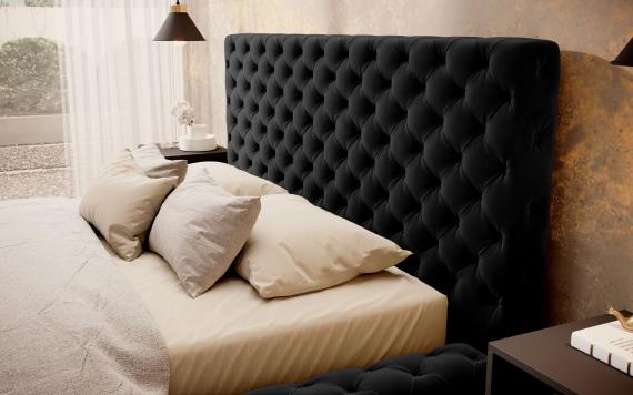 Foto Cama con somier metálico, sistema elevador de gas y arcón de almacenamiento PRINCCE Negro