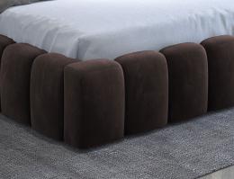 Cama Tapizada con arcon LED - Lamica, Marrón
