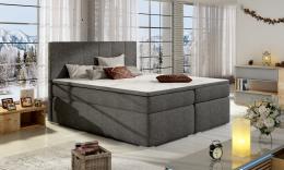 Cama tapizada con arcones 140/160/180 x 200cm – Bolero, Gris oscuro