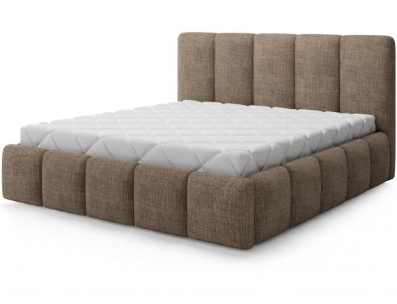 Foto Cama con somier de madera, sistema elevador de gas y arcón de almacenamiento EDVIGE Beige