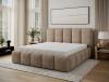 Foto Cama con somier de madera, sistema elevador de gas y arcón de almacenamiento EDVIGE Beige