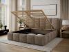 Foto Cama con somier de madera, sistema elevador de gas y arcón de almacenamiento EDVIGE Beige