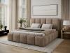 Foto Cama con somier de madera, sistema elevador de gas y arcón de almacenamiento EDVIGE Beige