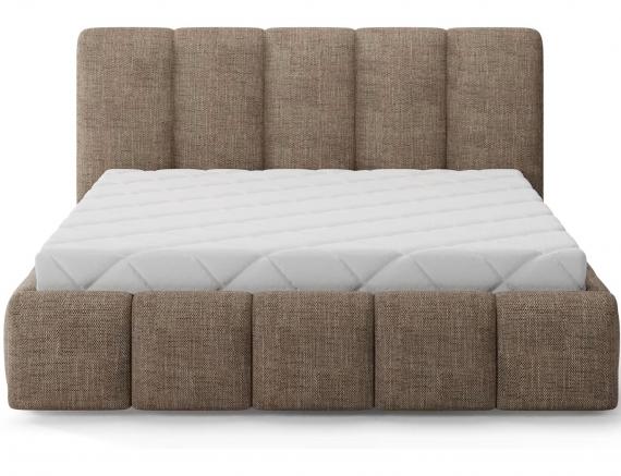 Foto Cama con somier de madera, sistema elevador de gas y arcón de almacenamiento EDVIGE Beige